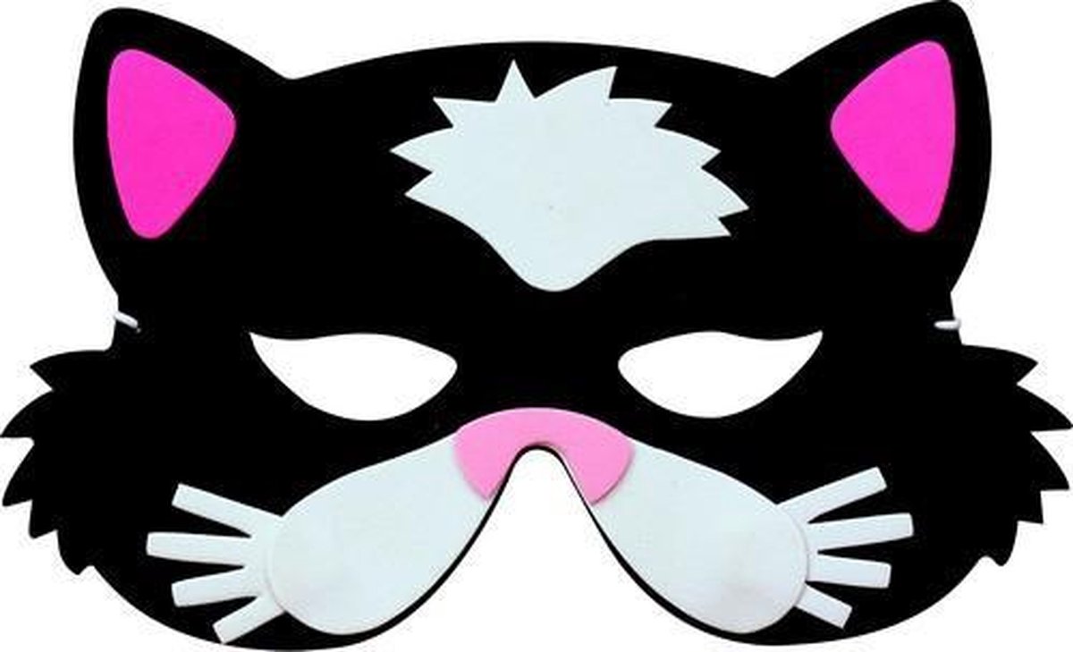 PARTYPRO - Kattenmasker voor kinderen - Maskers > Half maskers